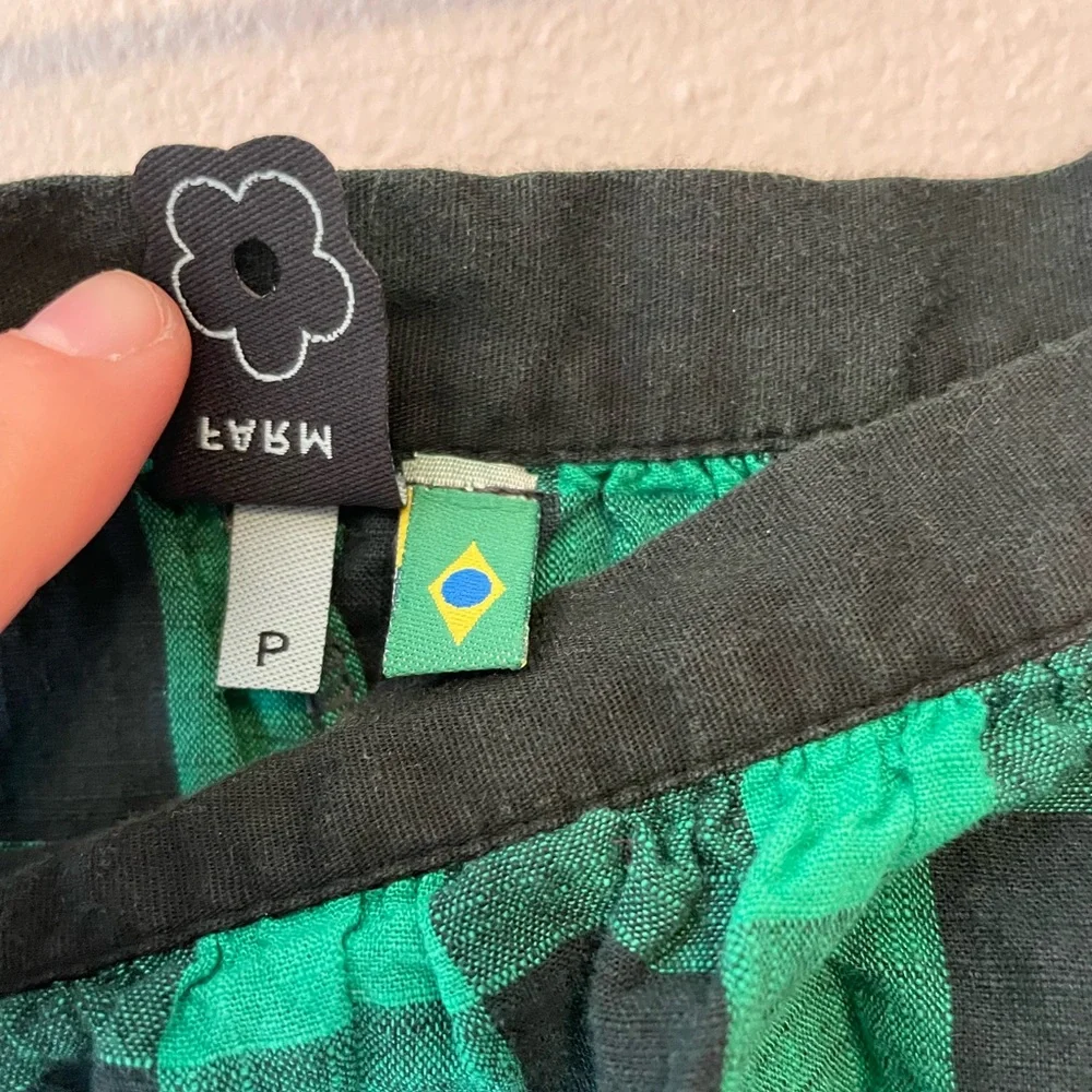 Farm Rio Green and Black Buffalo Check Maxi Skirt - Picture 4 of 6